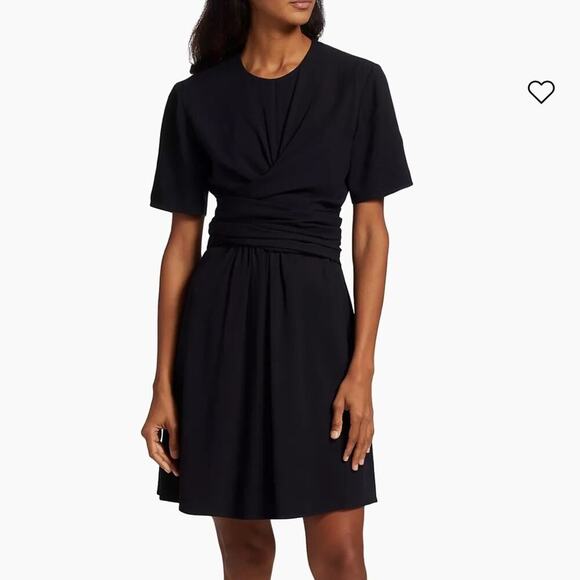 Altuzarra Dalila Twist Front Mini Dress In Black - Picture 1 of 12